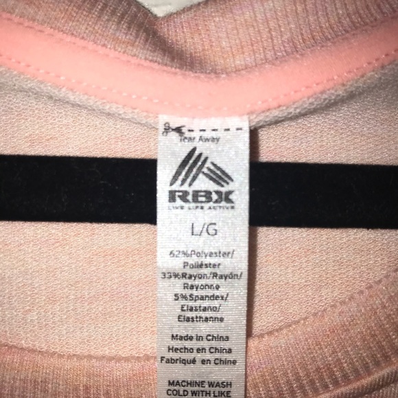 Reebok Pink Sweatshirt w/ Thumbholes Sz L BNWT - Picture 7 of 11